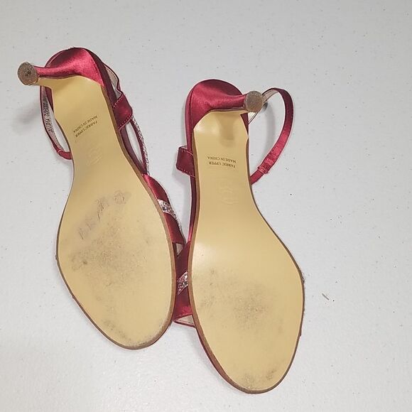 Michaelangelo red bling heels size 9M Yvette - Picture 4 of 7